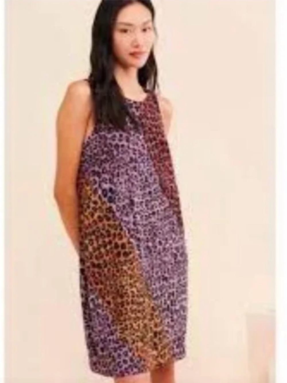 NWT Anthropologie Maeve Wynn  Animal print Tunic Dress, M